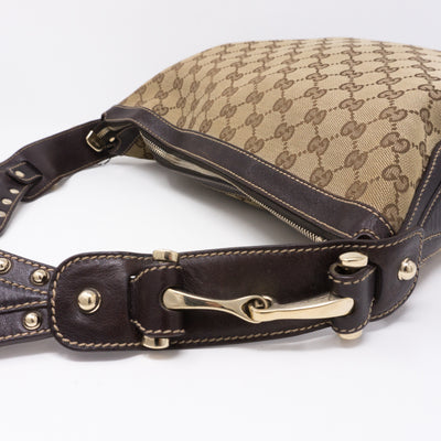 Pelham Studded GG Canvas Medium Hobo