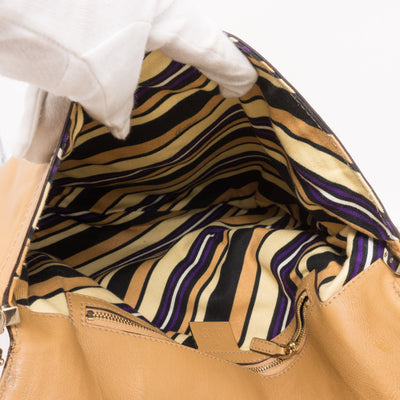 Britt Shoulder Bag Beige Leather
