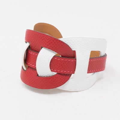 Fétiche Leather Bracelet Red White