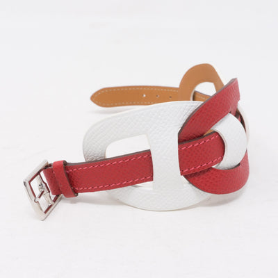 Fétiche Leather Bracelet Red White