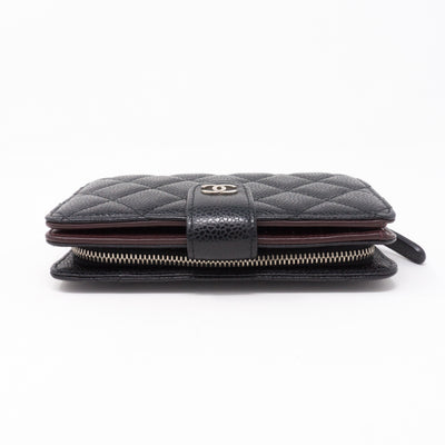 CC Bifold Quilted Black Caviar Wallet