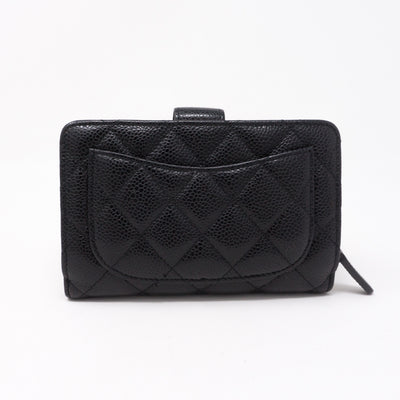 CC Bifold Quilted Black Caviar Wallet