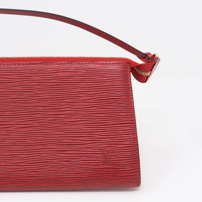 Pochette Accessoires Red Epi Leather
