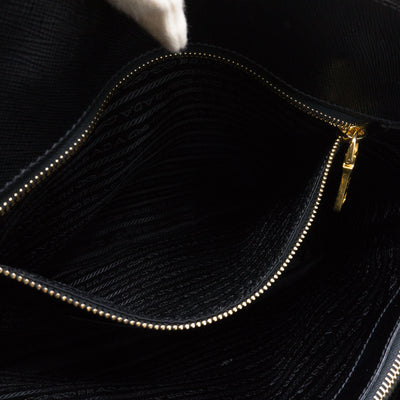 Promenade Large Black Saffiano Leather