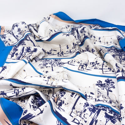 Silk Scarf 90 A L'Ombre Des Boulevards