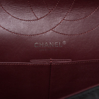 Reissue 2.55 227 Double Flap Bag Black Leather