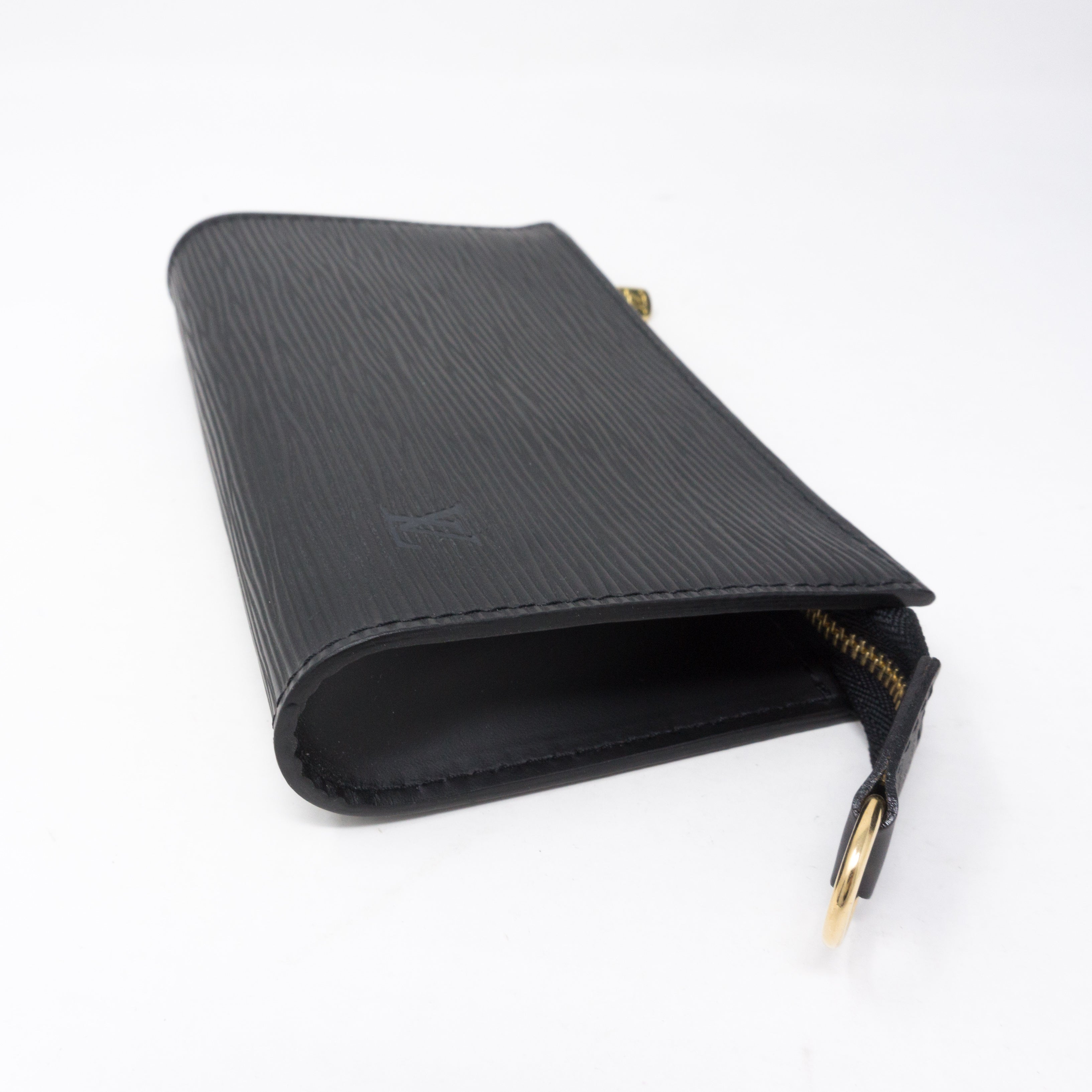 Petit Bucket Black Epi Leather with Pochette