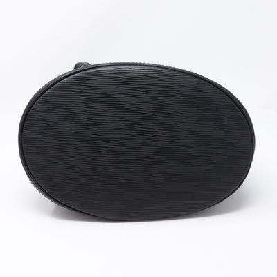 Petit Bucket Black Epi Leather with Pochette