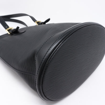 Petit Bucket Black Epi Leather with Pochette