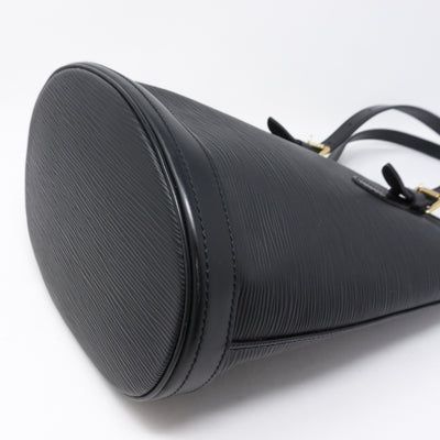 Petit Bucket Black Epi Leather with Pochette