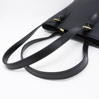 Petit Bucket Black Epi Leather with Pochette