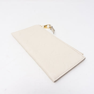 Curieuse Wallet Monogram Empreinte White