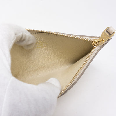 Curieuse Wallet Monogram Empreinte White