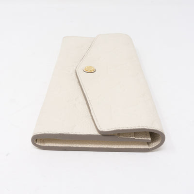 Curieuse Wallet Monogram Empreinte White