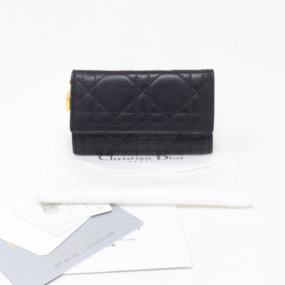 Key Case 6 Ring Dark Violet Leather