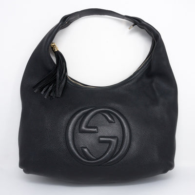 Soho Hobo Large Black Leather