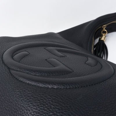 Soho Hobo Large Black Leather