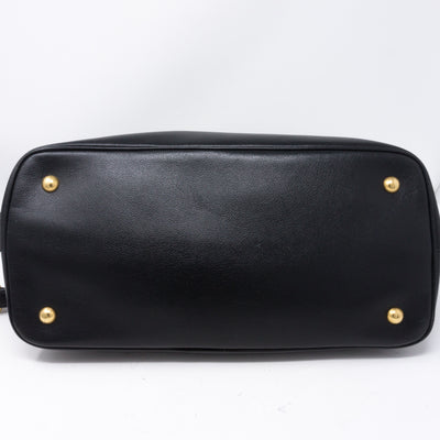 Two-way Handbag Black Leather
