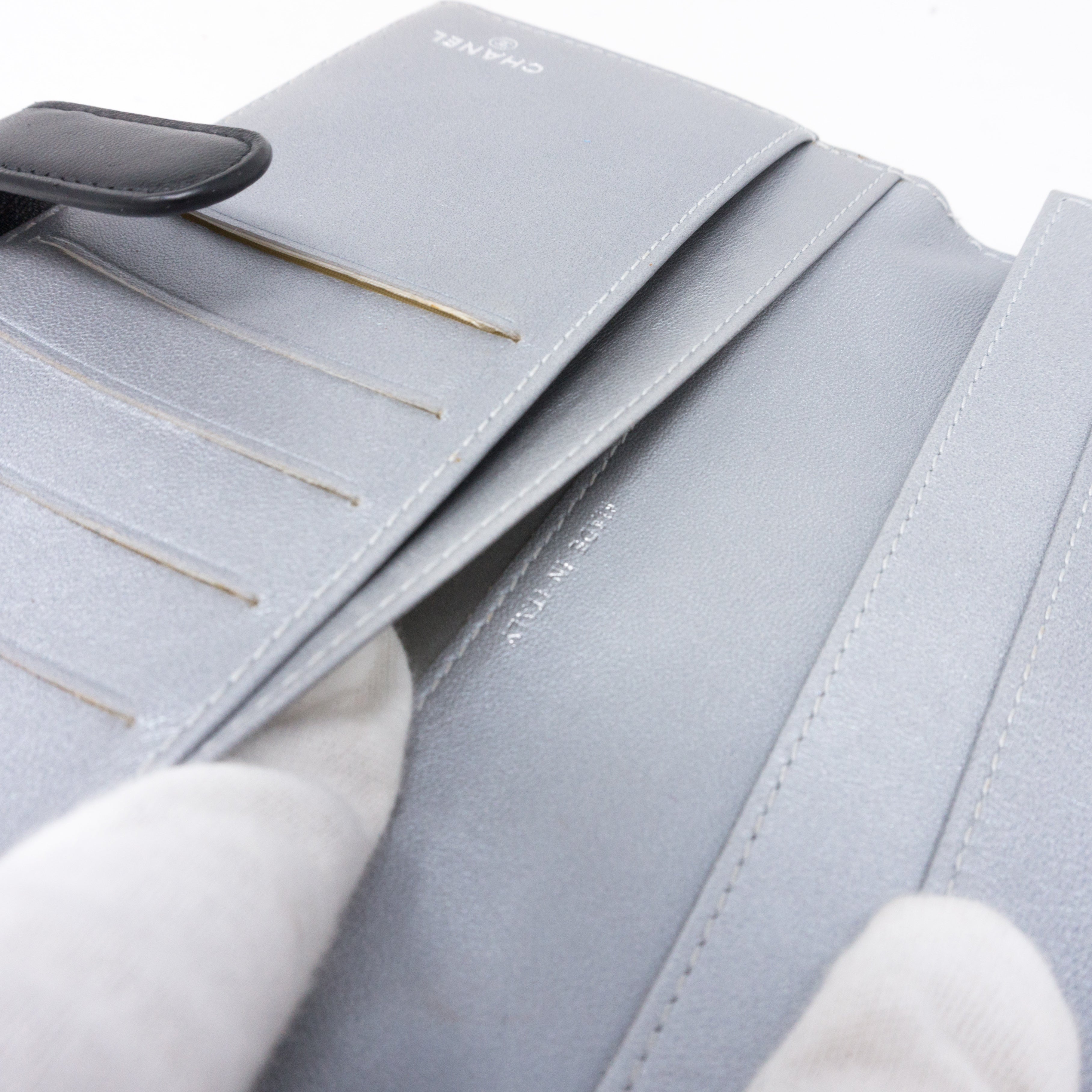 Camelia Long Wallet Black Leather