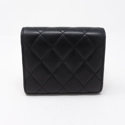 Classic Compact Wallet Black Leather