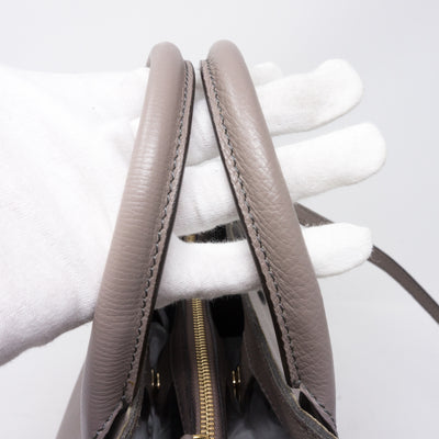 Medium Banner House Check Gray Leather