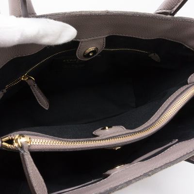 Medium Banner House Check Gray Leather