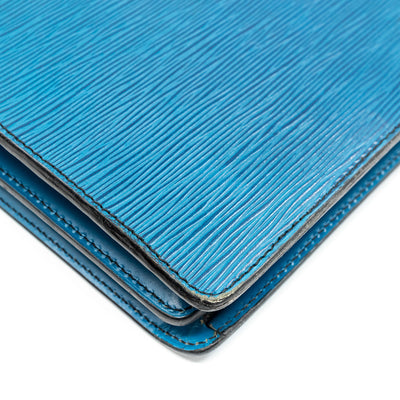 Serviette Ambassadeur Blue Epi Leather