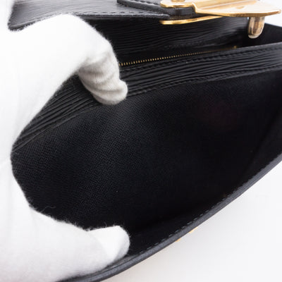 Document Clutch Black Epi Leather