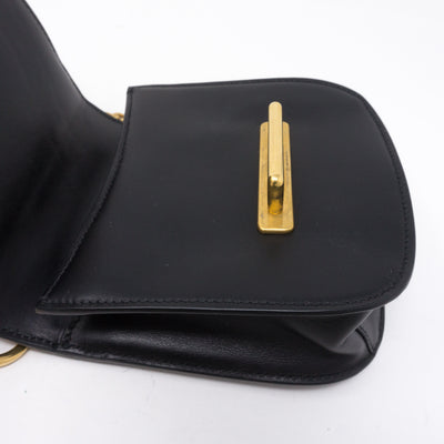 Pionniere City Black Leather Crossbody Bag