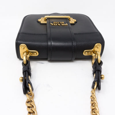 Pionniere City Black Leather Crossbody Bag