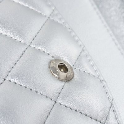 Classic Double Flap Medium All Silver
