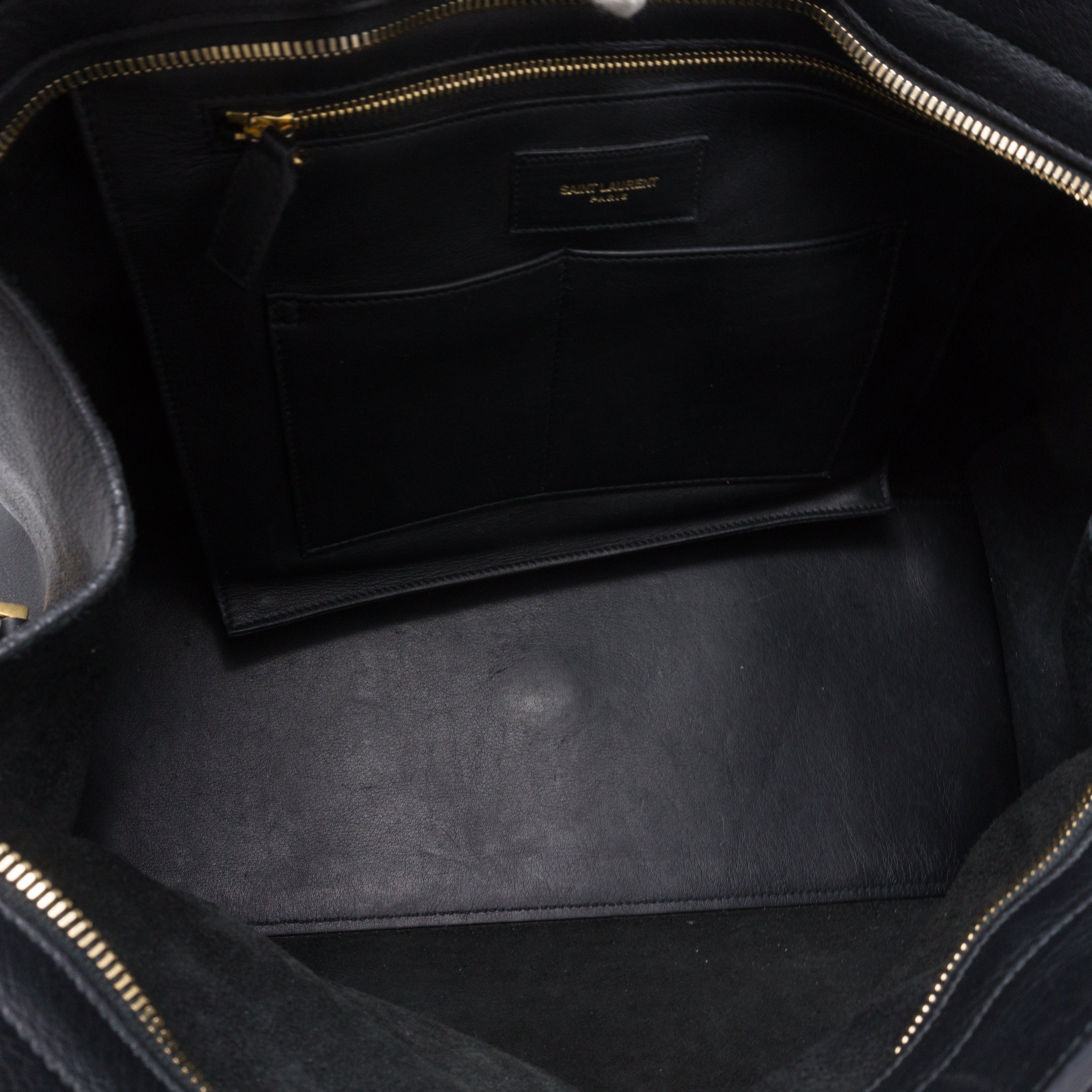 Cabas Classique Y Black Leather