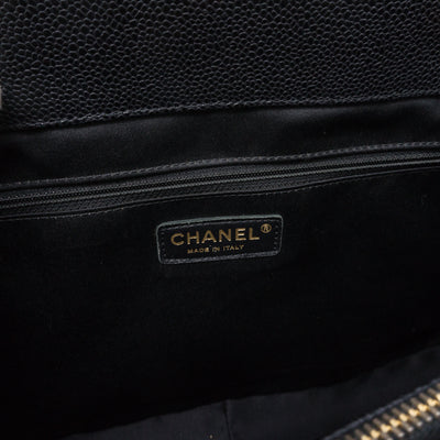 GST XL Grand Shopping Tote Black Caviar Gold