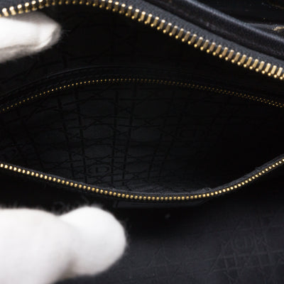 Lady Dior Large Black Patent Leather