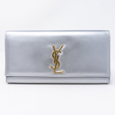Kate Clutch Silver Leather