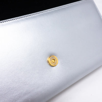Kate Clutch Silver Leather