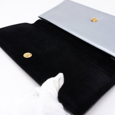 Kate Clutch Silver Leather