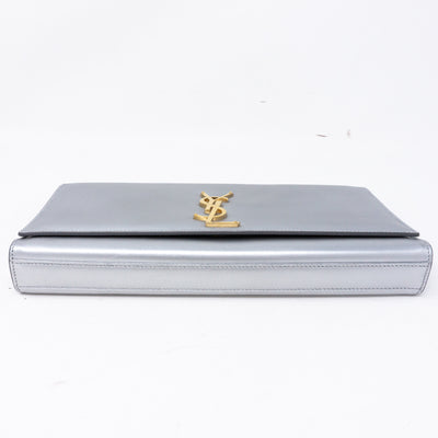 Kate Clutch Silver Leather