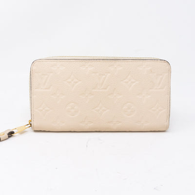 Zippy Wallet White Monogram Empreinte