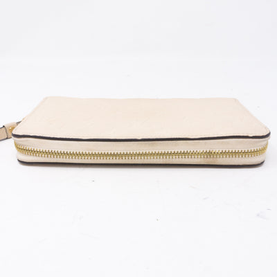 Zippy Wallet White Monogram Empreinte