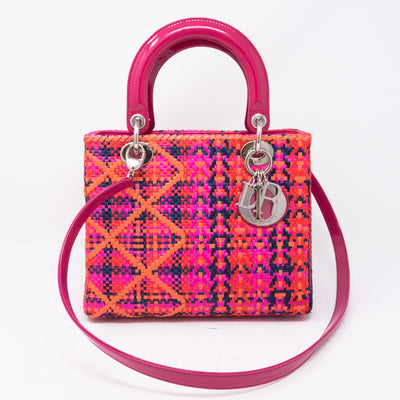 Lady Dior Medium Multicolor Woven Raffia