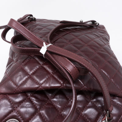 Mountain Backpack Large Quilted Burgundy Glazed Leather