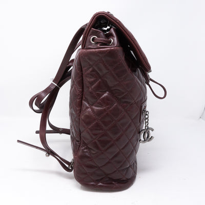 Mountain Backpack Large Quilted Burgundy Glazed Leather