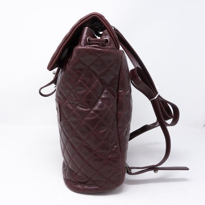Mountain Backpack Large Quilted Burgundy Glazed Leather
