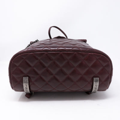 Mountain Backpack Large Quilted Burgundy Glazed Leather