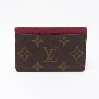 Card Holder Monogram Fuchsia