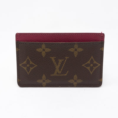 Card Holder Monogram Fuchsia