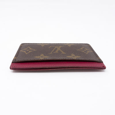 Card Holder Monogram Fuchsia