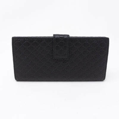 GG Continental Wallet Black Leather