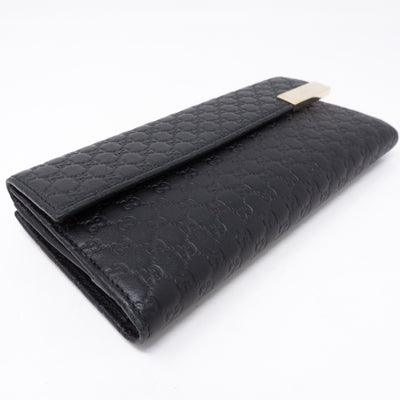 GG Continental Wallet Black Leather